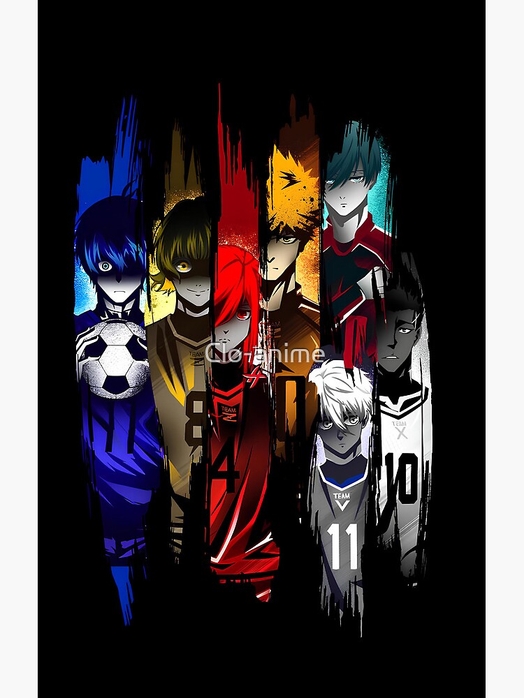 Blue Lock Isagi Yoichi And Rivals Soccer Shower Curtain - Image 2