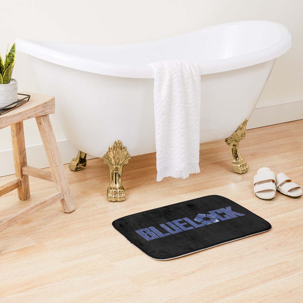 Blue Lock Logo Design Bath Mat - Image 2