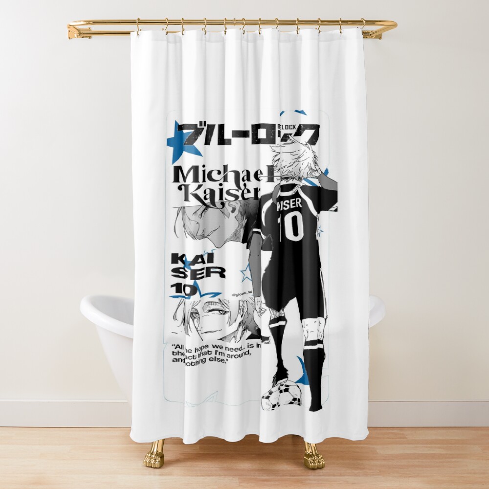 Blue Lock Michael Kaiser Anime Shower Curtain