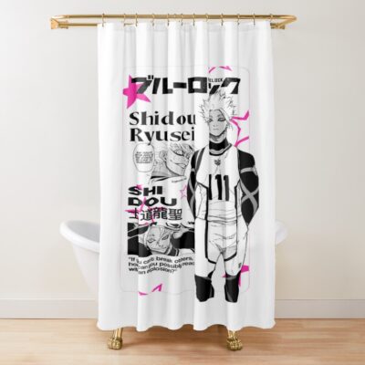 Blue Lock Shidou Ryusei Anime Shower Curtain