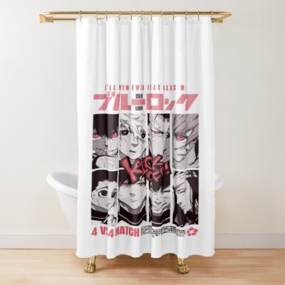 Blue Lock Death Mini Match Shower Curtain