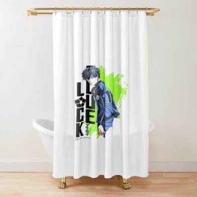 Blue Lock Isagi Yoichi Football Shower Curtain