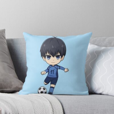 Yoichi Isagi Chibi Blue Lock Throw Pillow