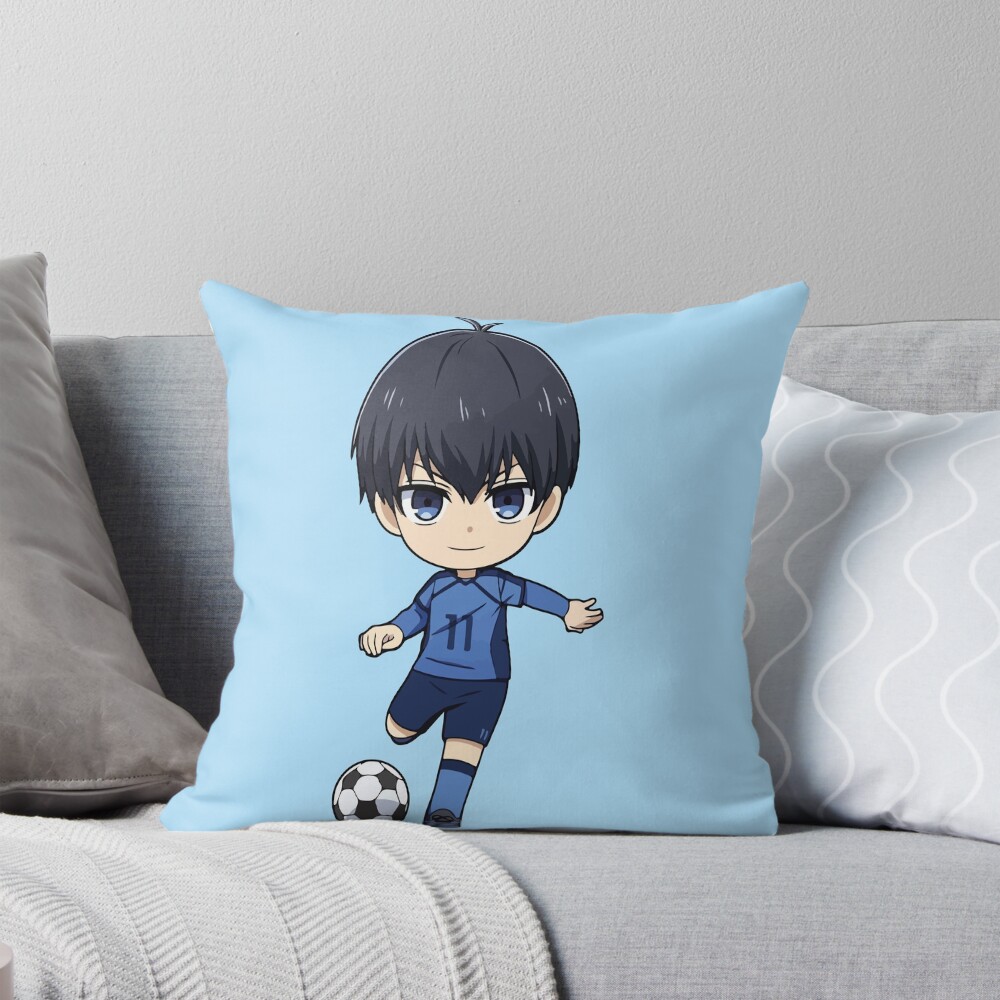 Yoichi Isagi Chibi Blue Lock Throw Pillow