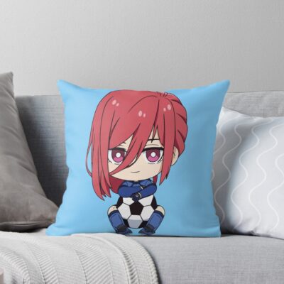Hyoma Chigiri Chibi Blue Lock Throw Pillow