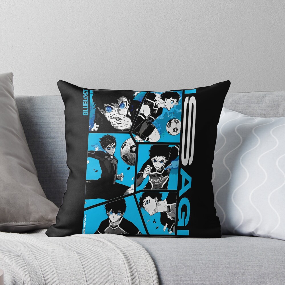 Blue Lock Isagi Anime Throw Pillow